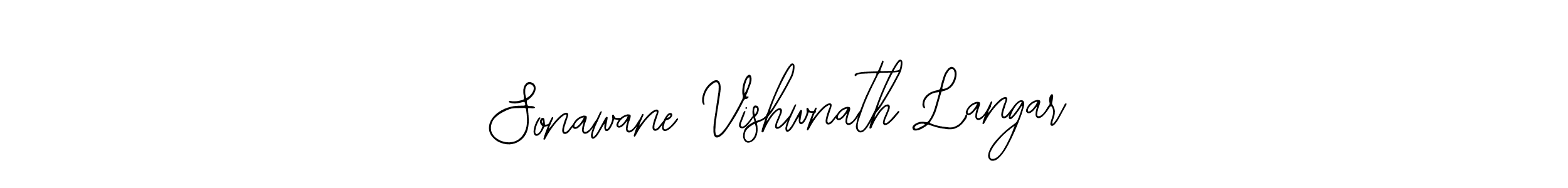You should practise on your own different ways (Bearetta-2O07w) to write your name (Sonawane Vishwnath Langar) in signature. don't let someone else do it for you. Sonawane Vishwnath Langar signature style 12 images and pictures png